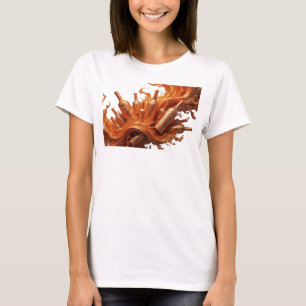 Camiseta con declaración de arte abstracto rojo Sn