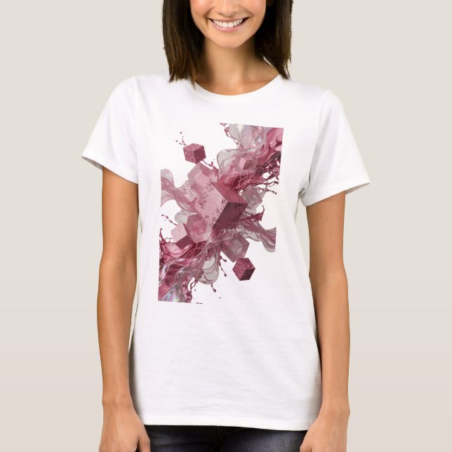 Camiseta con declaración de arte abstracto Sharp S (Anverso)