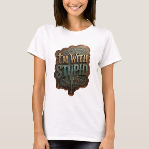 Camiseta con declaración Negrita Dorada ESTOY CON 