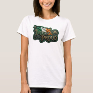 Camiseta con declaración ORGULLOSA Y IRLANDESA en