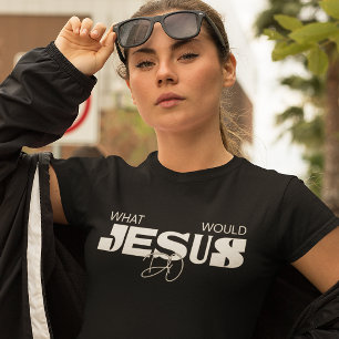 Camiseta con Declaración Tipográfica WWJD