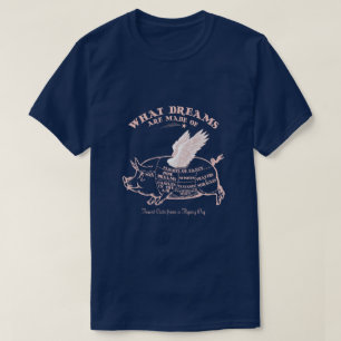 Camiseta con diagrama de cerdo volador