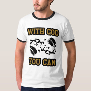 Camiseta Con Dios se puede confiar en el cantante masculino