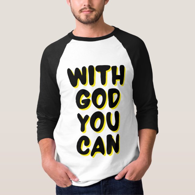 Camiseta Con Dios se puede confiar en los hombres 3/4 (Anverso)
