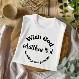 Camiseta Con Dios todas las cosas para hombres y mujeres cr