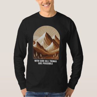 Camiseta Con Dios Todas las Cosas Son Posibles Cristiano