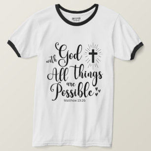 Camiseta Con Dios todas las cosas son posibles - Mateo 19:2