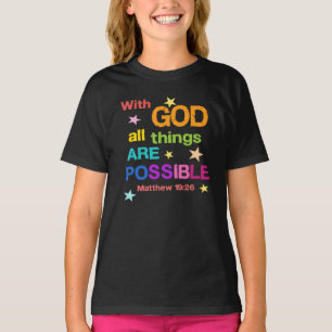 Camiseta Con Dios todas las cosas son Posibles Versos de la
