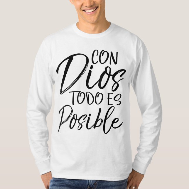 Camiseta Con Dios todo es posible español español español (Anverso)