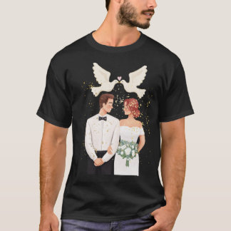 Camiseta con diseño boda