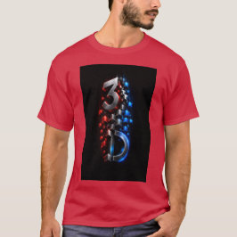 Camiseta con diseño de cubo geométrico 3D futurist