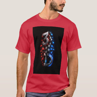 Camiseta con diseño de cubo geométrico 3D futurist