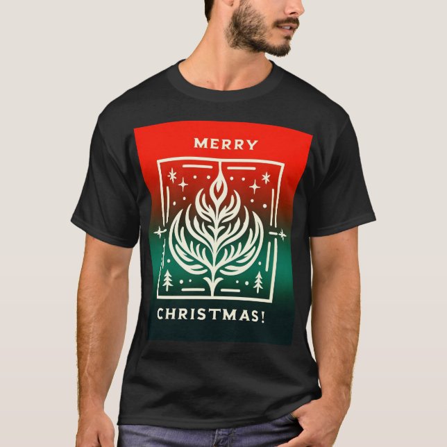 Camiseta Con Diseño De Feliz Navidad (Anverso)