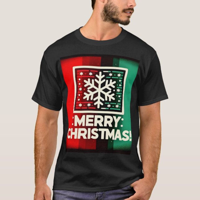 Camiseta Con Diseño De Feliz Navidad (Anverso)