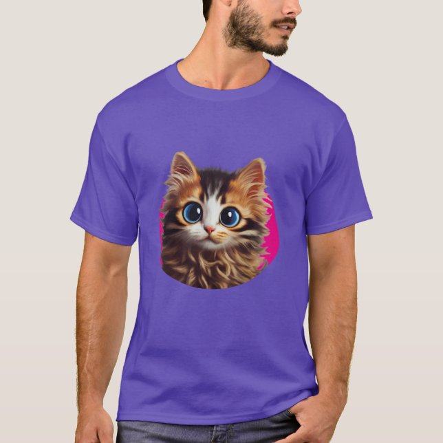 camiseta con diseño de gato lindo (Anverso)