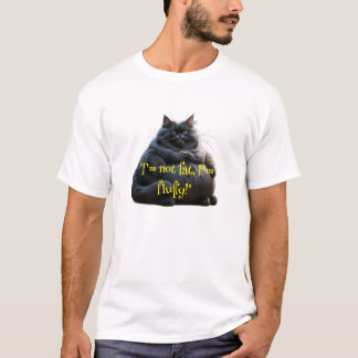 Camiseta con diseño de gato "No estoy gorda, estoy