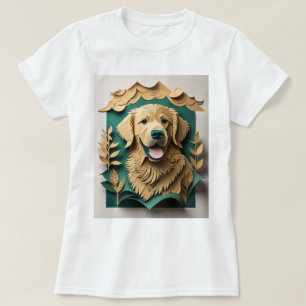 Camiseta con diseño de Golden Retriever de arte en