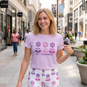 Camiseta con diseño de hermosa floración
