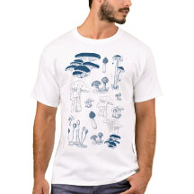 Camiseta con diseño de hongo de tatuaje vintage de