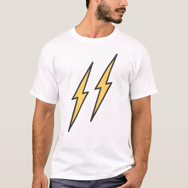Camiseta con diseño de icono de doble rayo (Anverso)