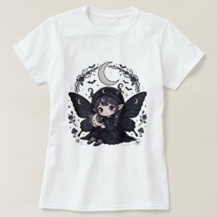 Camiseta con diseño de luna y hada