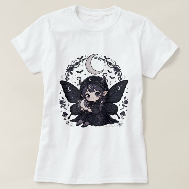 Camiseta con diseño de luna y hada (Diseño del anverso)