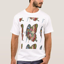 Camiseta con diseño de mariposa y elegancia en ap