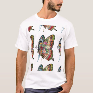 Camiseta con diseño de mariposa y elegancia en ap