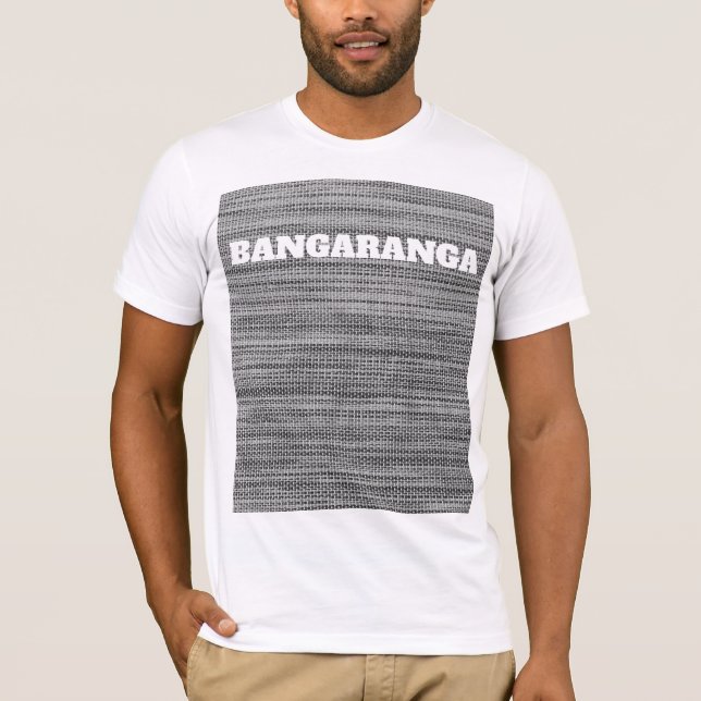 Camiseta con diseño de parche gris falso con texto (Anverso)