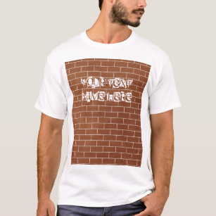 Camiseta con diseño de pared de riesgo con texto P