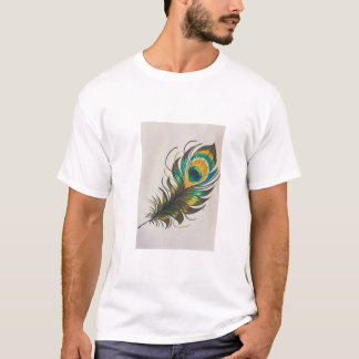 Camiseta con diseño de plumas