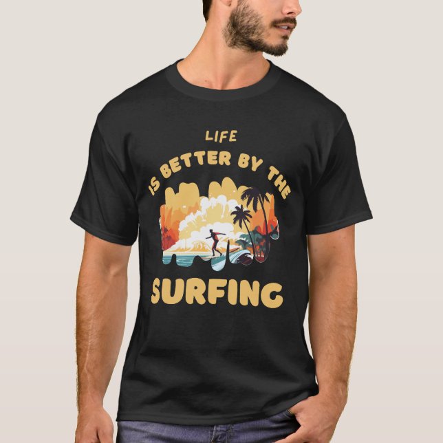 Camiseta con diseño de surf (Anverso)