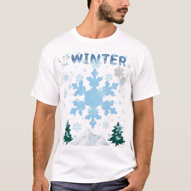 Camiseta con diseño invernal (Anverso)