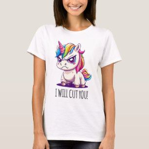 Camiseta con diseño malvado de unicornio