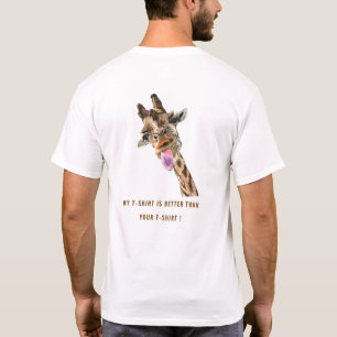 Camiseta con divertida jirafa regalo juguetón tu t