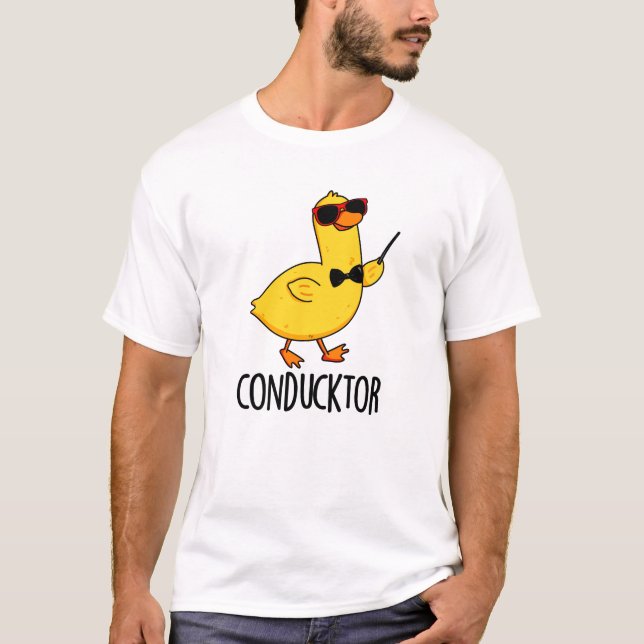 Camiseta Con-duck-tor Funny Music Conductor Duck Pun (Anverso)