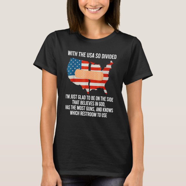 Camiseta Con EEUU tan dividido que me alegra estar en Sid (Anverso)