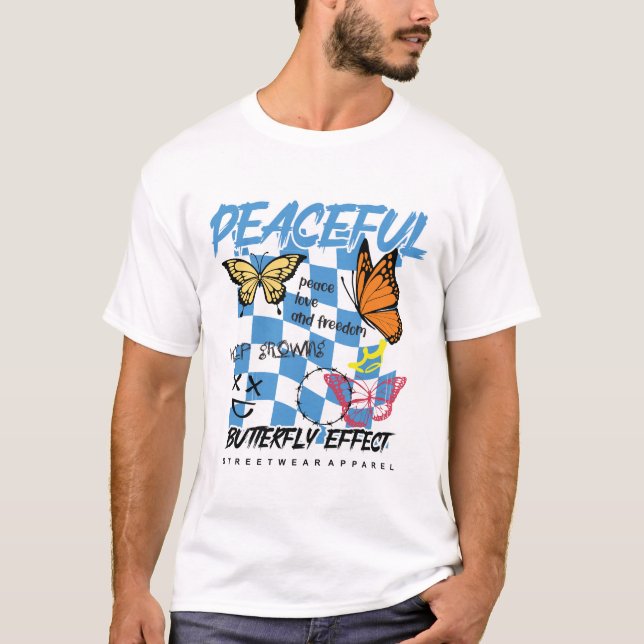 Camiseta con efecto mariposa pacífico - Serenidad  (Anverso)