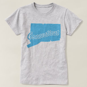 Camiseta con el contorno del estado de Connecticut