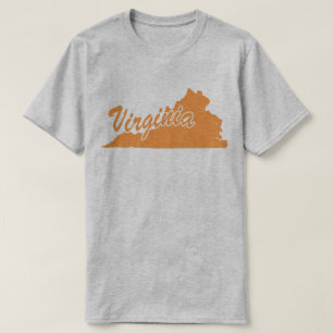 Camiseta con el contorno del estado de Virginia