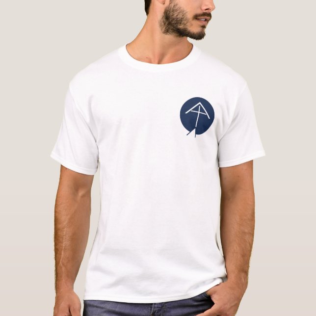 Camiseta con el logotipo blanco de las comunidades (Anverso)
