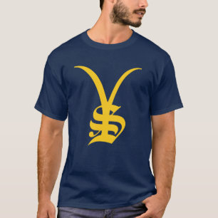Camiseta con el logotipo de estilo amarillo