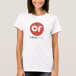 Camiseta con el logotipo de FLUJO curvado