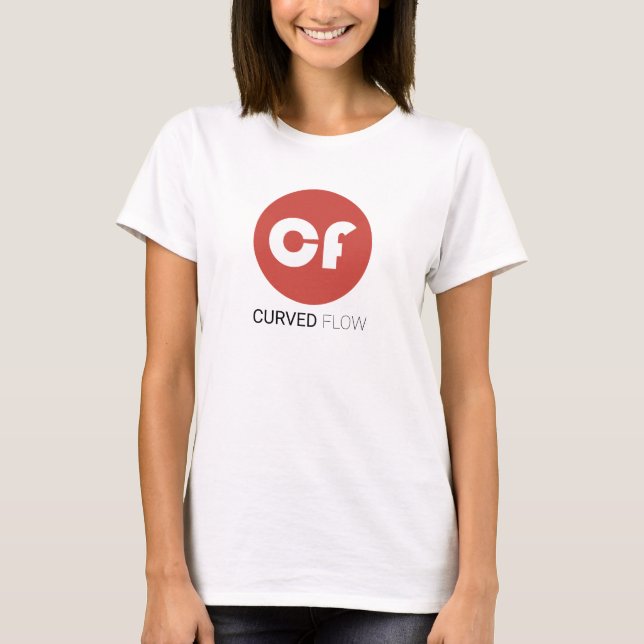 Camiseta con el logotipo de FLUJO curvado (Anverso)