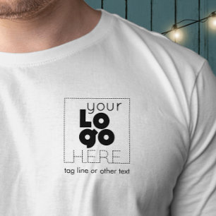 Camiseta con el logotipo de la empresa negra en bl