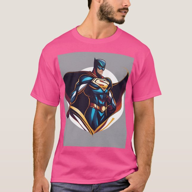 Camiseta con el logotipo de superhéroe audaz (Anverso)