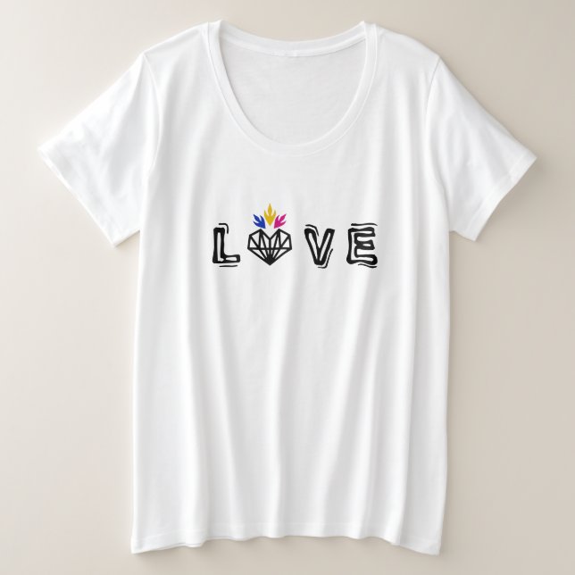 Camiseta con el logotipo EliaLight Love (Anverso del diseño)