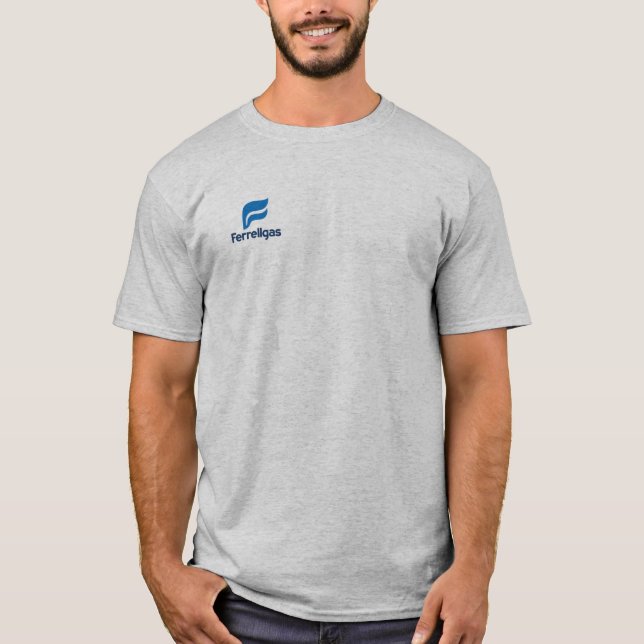 Camiseta con el logotipo gris de los hombres (Anverso)