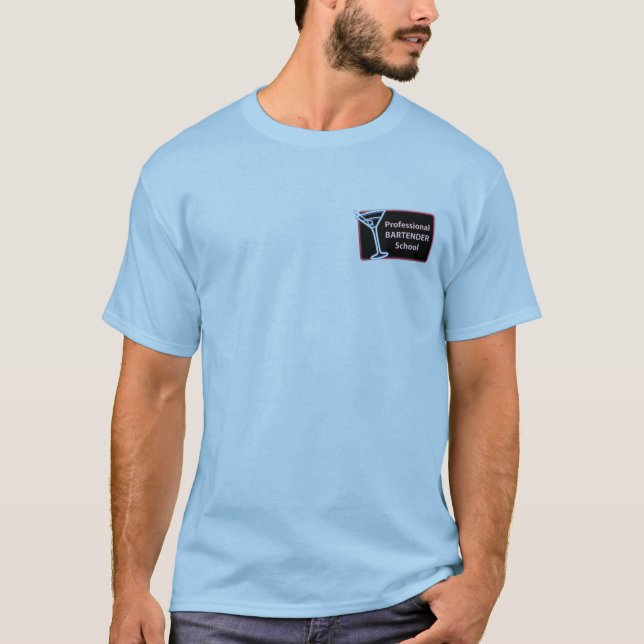 Camiseta con el logotipo profesional de Bartender  (Anverso)