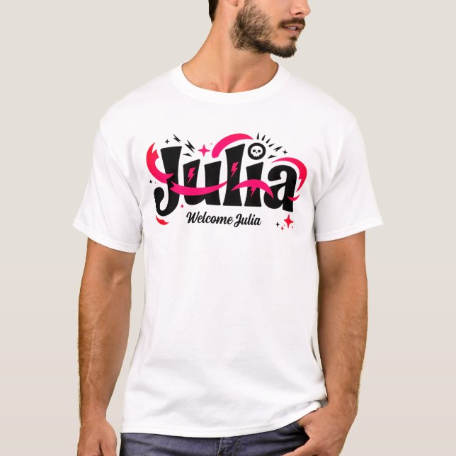 Camiseta con el nombre Julia – Tee personalizado c (Anverso)